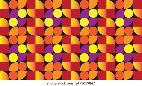 Geometric background with a combination of many colors