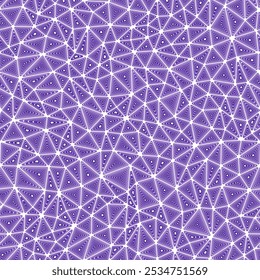 Geometric background. Compact triangles size. Multiple repeated inner triangles. Single color tone style. Repeatable pattern. Awesome vector tiles. Seamless vector illustration.