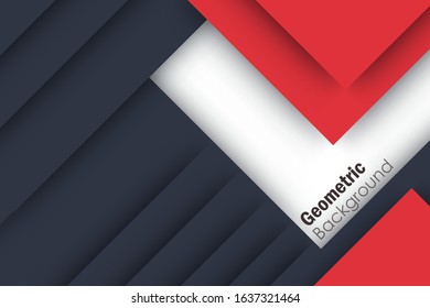 Geometric Background concept, Geometric with shadow illustration of background.