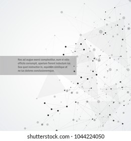 Geometric background with connected abstract shapes. Vector modern background.