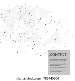 Geometric background with connected abstract shapes. Vector modern background.