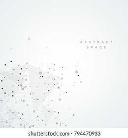 Geometric background with connected abstract shapes. Vector modern background.