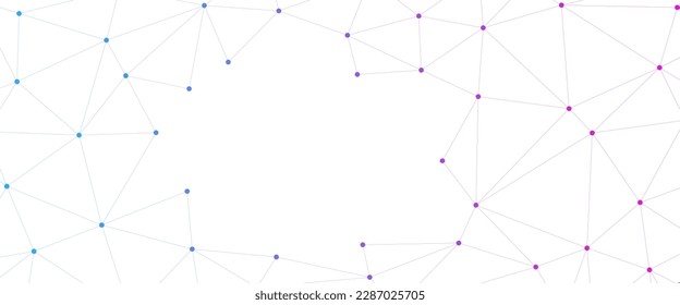 fondo geométrico y puntos y líneas de conexión. Conexión de red global. Tecnología digital con fondo de plexo.