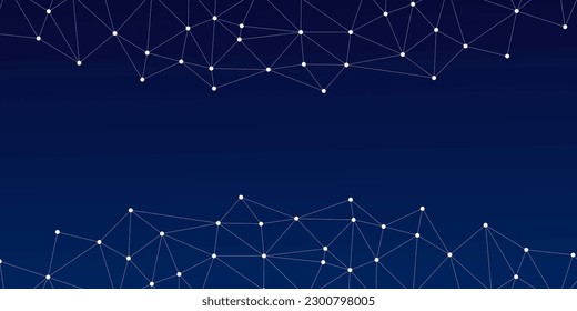 geometric background and connecting dots and lines. Global network connection. Digital technology with plexus background.