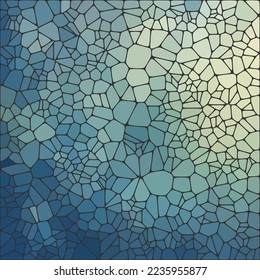 Geometric background consisting of blue pebbles. polygonal style.