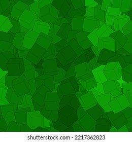 Geometric background consisting of green cubes. polygonal style.