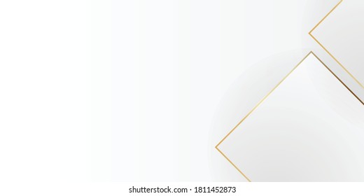 Geometric background with copy space for presentation design. Paper square banner with drop shadows on white background. Squares and lines texture. Dynamic shapes composition. Eps10 vector.