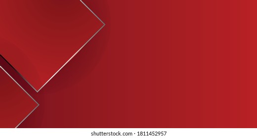 Geometric background with copy space for presentation design. Paper square banner with drop shadows on white background. Dynamic shapes composition. Eps10 vector.