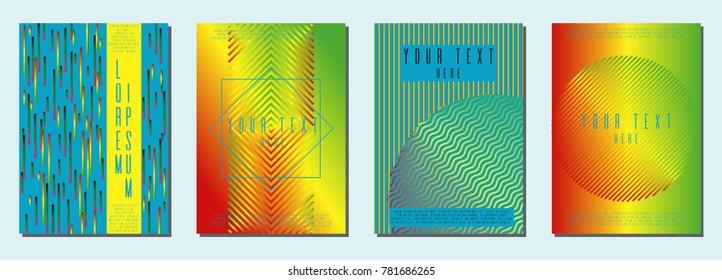 Geometric background corporate style.  Set of sheets A4.  Can be used for poster, brochure, magazine, card, book, flyer, banner, anniversary. Trendy corporate style.