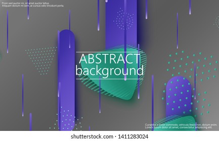 Geometric background. Cover layout template. 3d illustration. Bright colorful wallpaper. Abstract paper cut background. Material design. Vector.