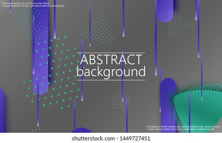 Geometric background. Cover layout template. 3d illustration. Bright colorful wallpaper. Abstract paper cut background. Material design. Vector.