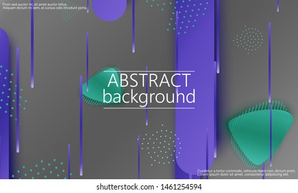 Geometric background. Cover layout template. 3d illustration. Bright colorful wallpaper. Abstract paper cut background. Material design. Vector.