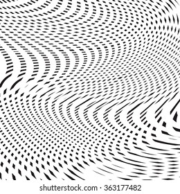 Geometric background created with moire style. Vector contrast lined tiling with visual effects.