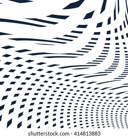 Geometric background created with moire style. Vector contrast lined tiling with visual effects.