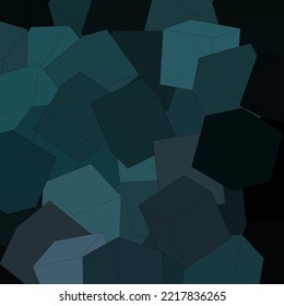 
Geometric background from dark blue cubes. polygonal style. Vector template
