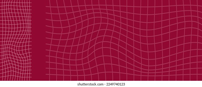 Geometric Background deformed mesh. Viva Magenta color. Vector template for banner, storys, cover. Background for wallpaper, web design. Story banner template, poster. Texture graphic illustration