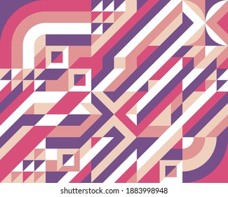Diseño de fondo geométrico. Patrón de arte abstracto. Cifras geométricas. Afiche gráfico de composición. Banner de portada de presentación de negocios. Collage futurista adorno. Ilustración vectorial.  