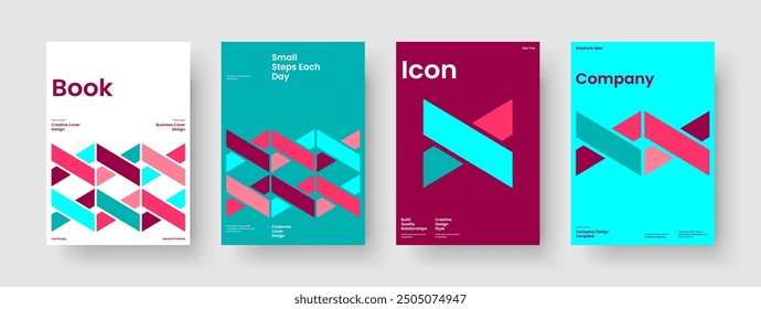 Geometrisches Hintergrunddesign. Abstrakte Flyer-Vorlage. Isolierte Broschüre. Poster. Buchumschlag. Banner. Bericht. Geschäftspräsentation. Werbung. Erfassung Notebook. Katalog. Newsletter