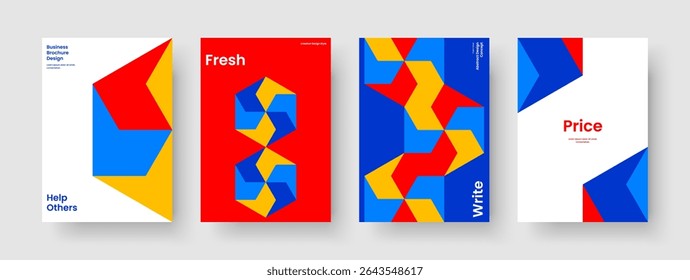 Projeto de fundo geométrico. Modelo de relatório abstrato. Layout de banner criativo. Cartaz. Capa de Livro. Panfleto. Brochura. Apresentação de negócios. Boletim informativo. Carteira. Revista. Folheto informativo. Identidade da marca