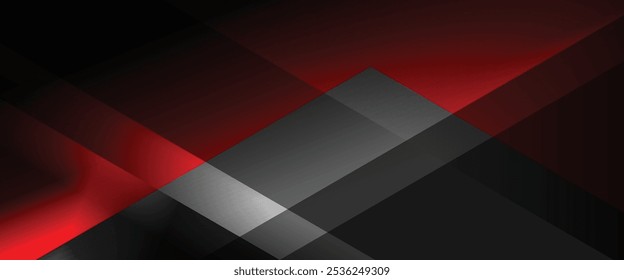 Geometric background design with black and red color gradation. Red and black abstract background design. Suit for banner,  certificate, background, template, and others.