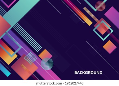 geometric background design, colorful background design, vector, square trendy background