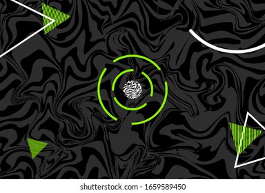 Geometric background design, with a combination of attractive colors, including the green colors, white, gray and black
