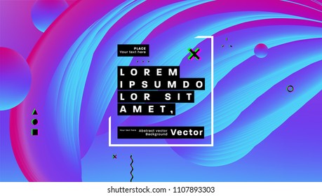 Geometric background design. Dynamic shapes and fluid elements. Eps10 vector illustration.