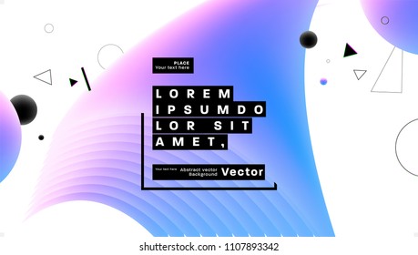 Diseño de fondo geométrico. Formas dinámicas y elementos fluidos. Ilustración vectorial Eps10.
