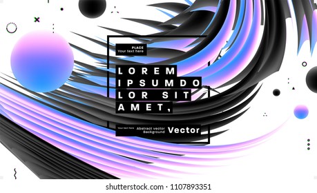 Geometric background design. Dynamic shapes and fluid elements. Eps10 vector illustration.