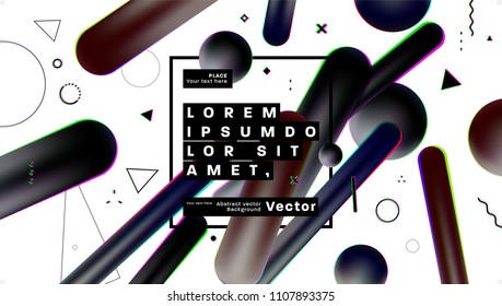 Geometric background design. Dynamic shapes and fluid elements. Eps10 vector illustration.