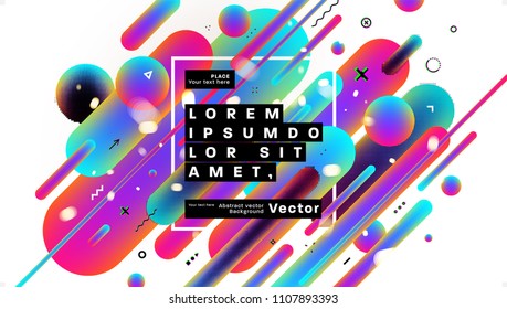 Geometric background design. Dynamic shapes and fluid elements. Eps10 vector illustration.