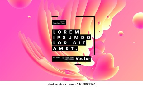 Geometric background design. Dynamic shapes and fluid elements. Eps10 vector illustration.