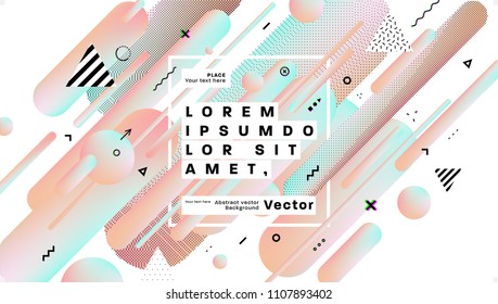 Geometric background design. Dynamic shapes and fluid elements. Eps10 vector illustration.