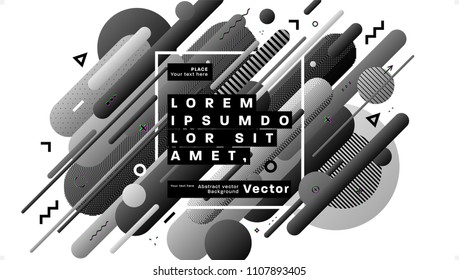 Geometric background design. Dynamic shapes and fluid elements. Eps10 vector illustration.