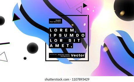 Geometric background design. Dynamic shapes and fluid elements. Eps10 vector illustration.