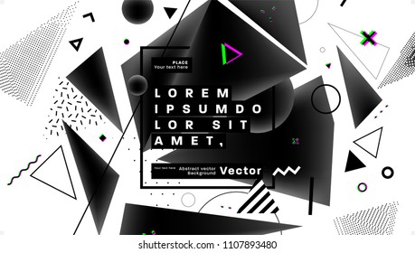Geometric background design. Dynamic shapes and fluid elements. Eps10 vector illustration.