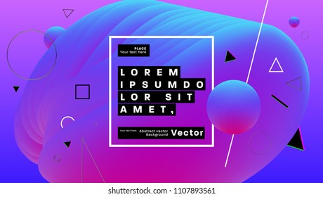 Geometric background design. Dynamic shapes and fluid elements. Eps10 vector illustration.