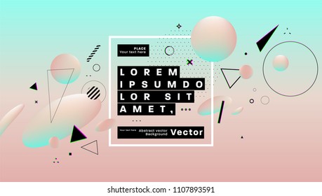 Projeto de fundo geométrico. Formas dinâmicas e elementos fluidos. Ilustração do vetor Eps10.