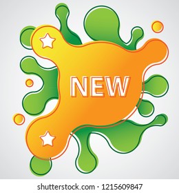Geometric background design. Fluid shapes composition.