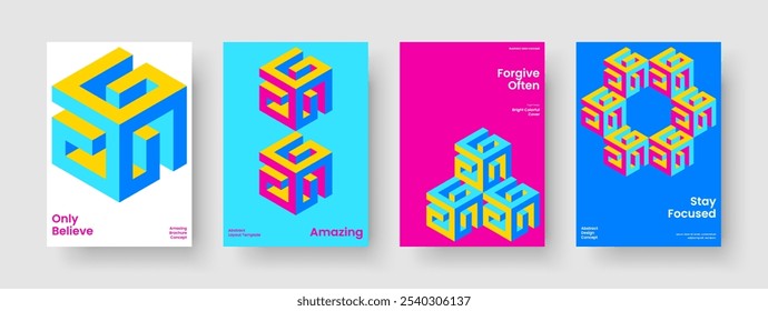 Geometrisches Hintergrunddesign. Isolierte Poster-Anordnung. Moderne Banner-Vorlage. Buchumschlag. Flyer. Geschäftspräsentation. Bericht. Broschüre. Notebook. Portfolio. Broschüre. Katalog. Erfassung Newsletter