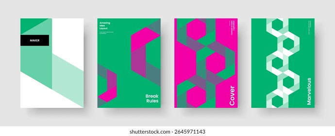 Geometrisches Hintergrunddesign. Moderne Flyer-Vorlage. Abstraktes Berichtslayout. Geschäftspräsentation. Banner. Buchumschlag. Broschüre. Poster. Werbung. Handzettel Broschüre. Katalog. Journal