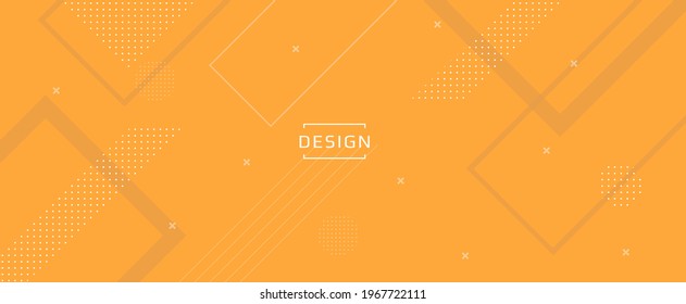 Geometric background design, orange background, minimalist background, vector