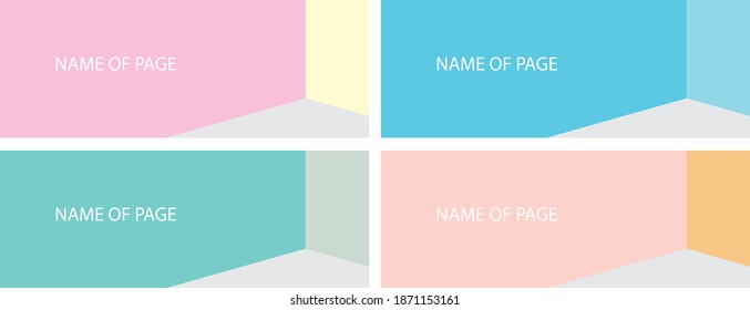 Geometric Background design with pastel colour for cover. Multicolour template, vector banner