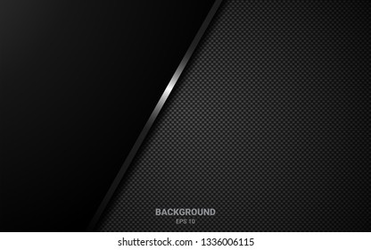 geometric background design with perforated metal texture. Black abstract geometric background. Modern shape concept. Vector 3d. EPS10.