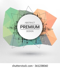 Geometric Background Design - Polygonal Elements - Abstract Premium Design - Scientific Future Technology Concept - Infographic Template - Design Layout for Business Presentations, Flyers or Posters