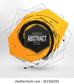 Geometric Background Design - Polygonal Elements - Abstract Premium Design - Scientific Future Technology Concept - Infographic Template - Design Layout for Business Presentations, Flyers or Posters