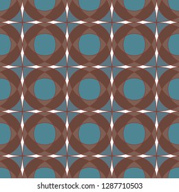  Geometric background,  design. Seamless fabric texture. Decorative print. Geometry symbol. Retro background. Graphic ornament. Abstract geometric style blue background. 