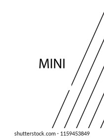 Geometric background design in simple colors. Minimal vector backdrop. Black White monochrome poster. Graphic backdrop for print. Vector flat minimal cover template. Simple minimal cover design.