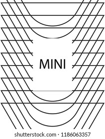 Geometric background design in simple colors. Minimal vector backdrop. Black White monochrome poster. Graphic backdrop for print. Abstract line pattern cover. Simple minimal cover design.