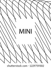 Geometric background design in simple colors. Minimal vector backdrop. Black White monochrome poster. Linear monochrome layout. Vector flat minimal cover template. Simple minimal cover design.